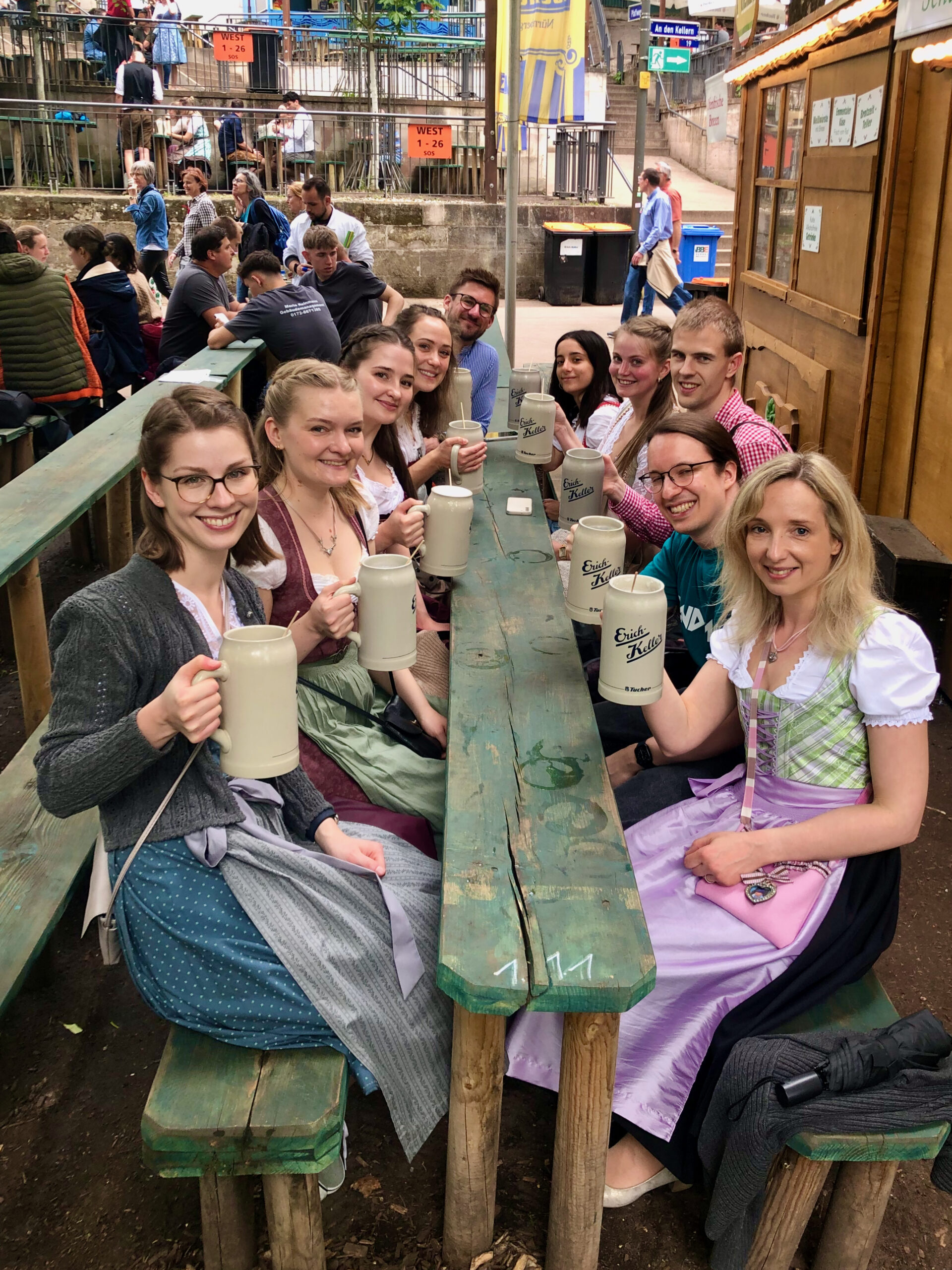 BVT member in traditional clothing at Bergkirchweih